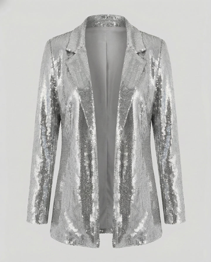 Glamouröser Pailletten Revers Blazer | Echoarchiv