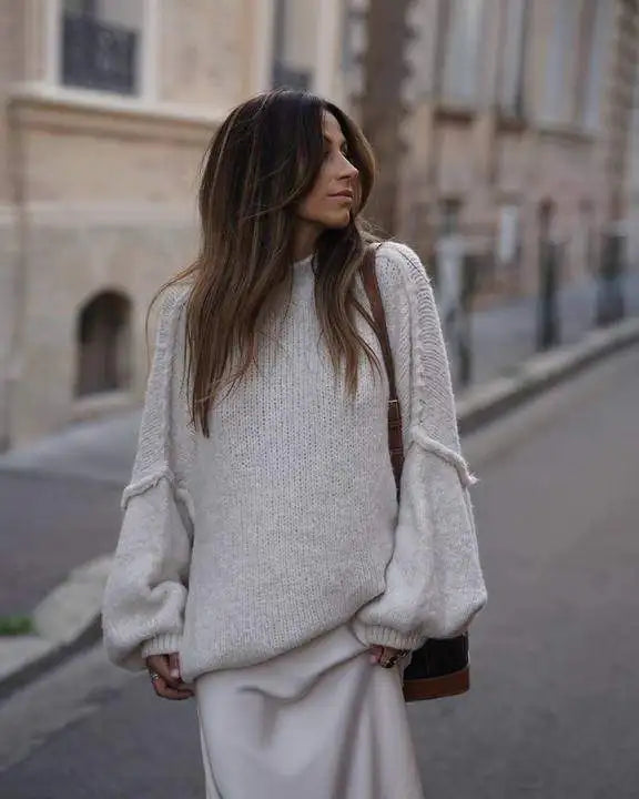 Echoarchiv - Flauschiger Oversize Strickpullover