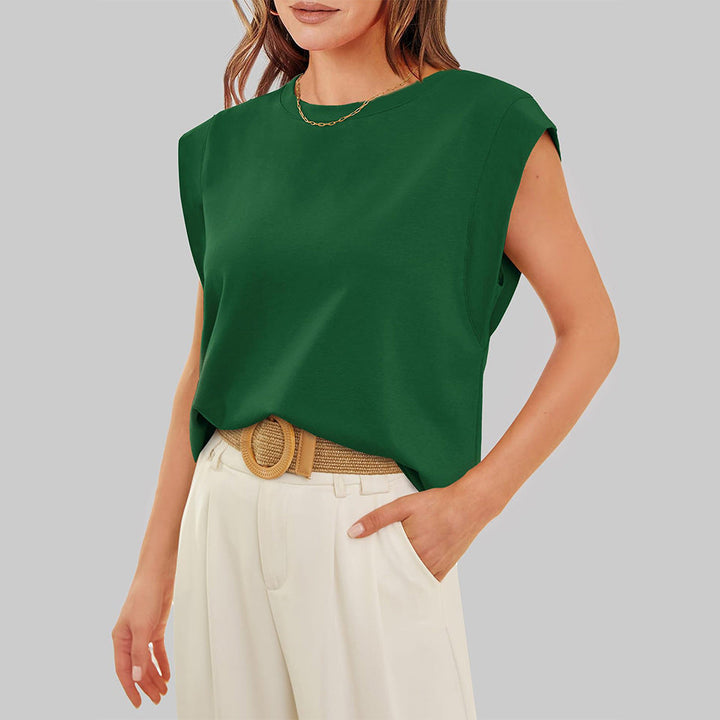 Echoarchiv | Damen Frühling und Sommer Rundhals Ärmelloses T-Shirt