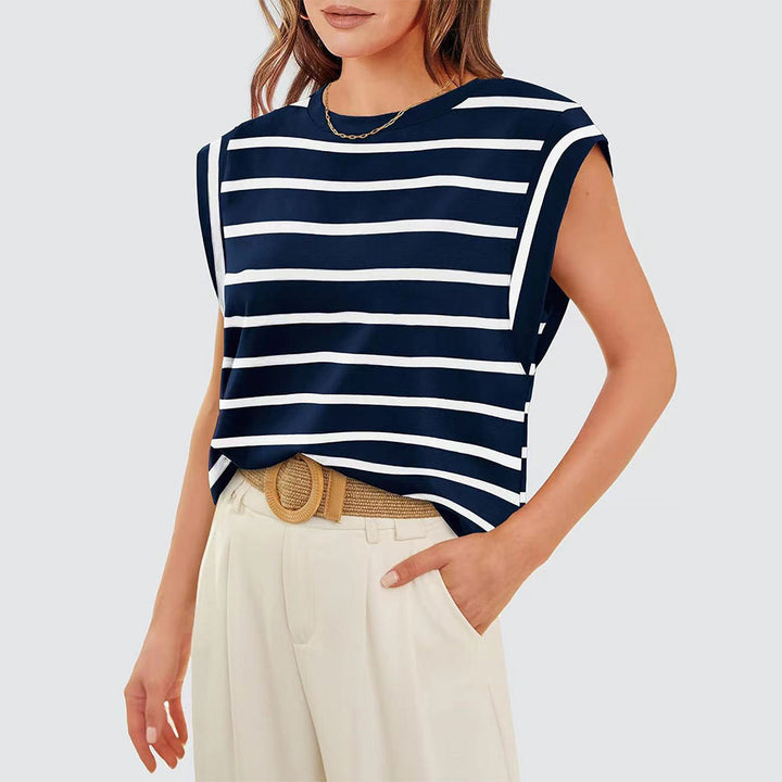 Echoarchiv | Damen Frühling und Sommer Rundhals Ärmelloses T-Shirt