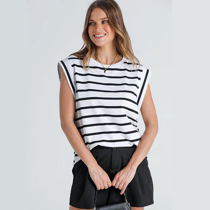 Echoarchiv | Damen Frühling und Sommer Rundhals Ärmelloses T-Shirt