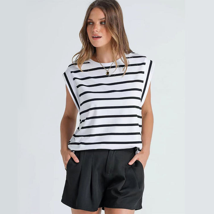 Echoarchiv | Damen Frühling und Sommer Rundhals Ärmelloses T-Shirt