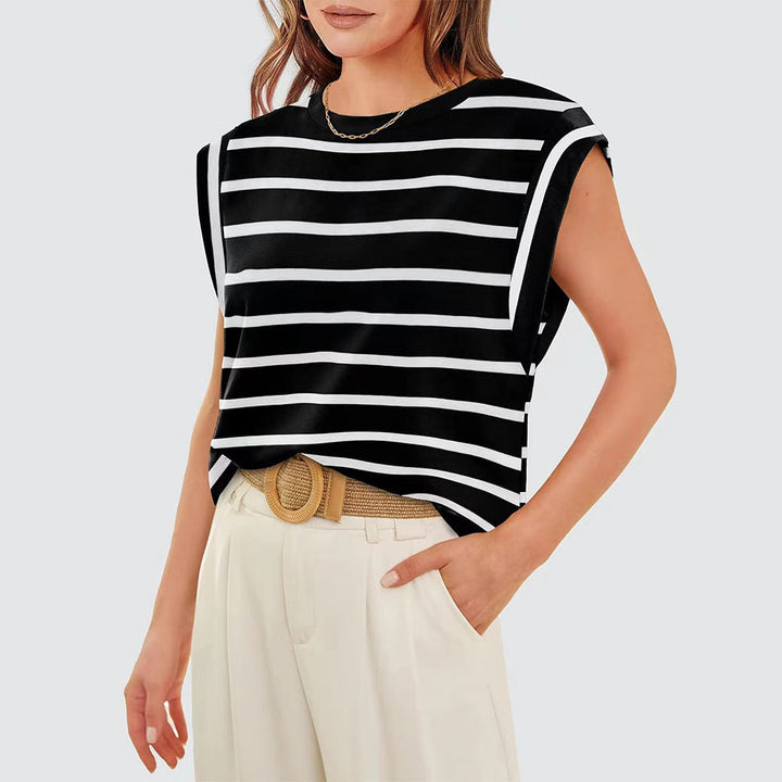Echoarchiv | Damen Frühling und Sommer Rundhals Ärmelloses T-Shirt