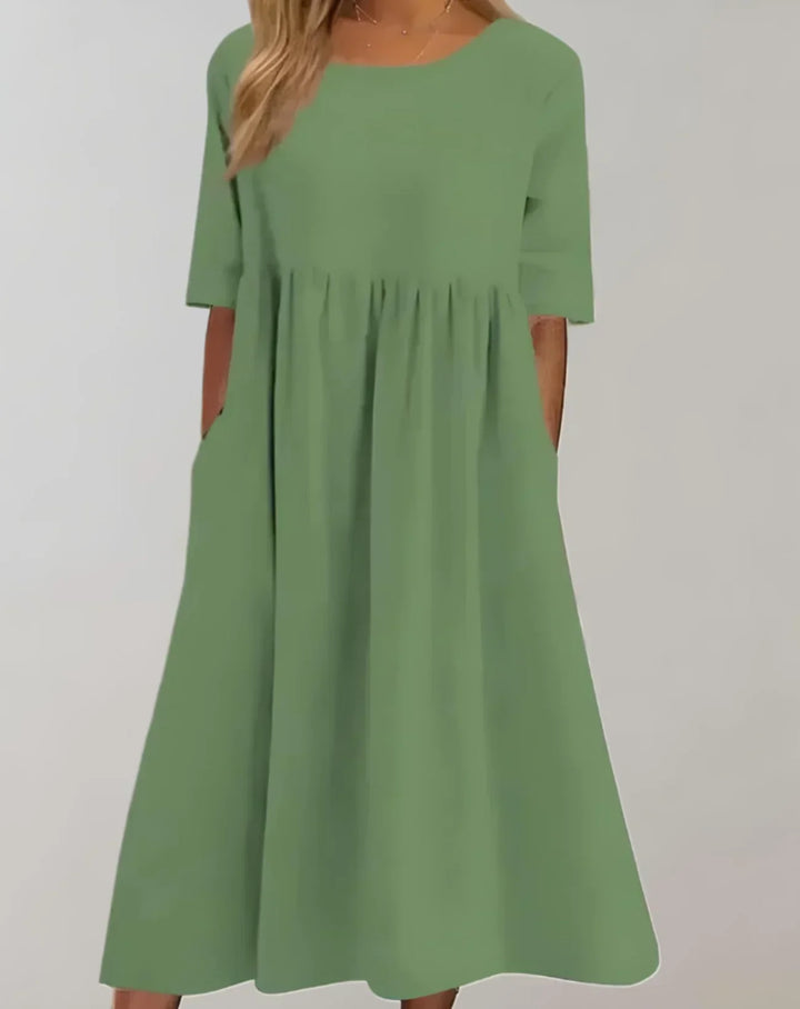 Locker Sitzendes Baumwollkleid – Lunéa