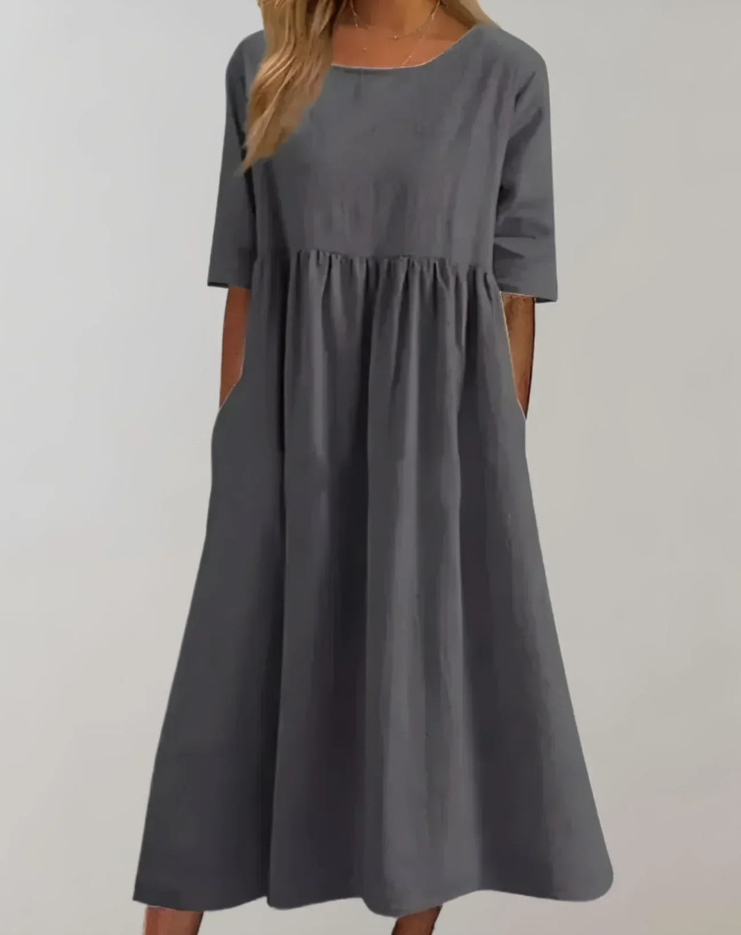 Locker Sitzendes Baumwollkleid – Lunéa