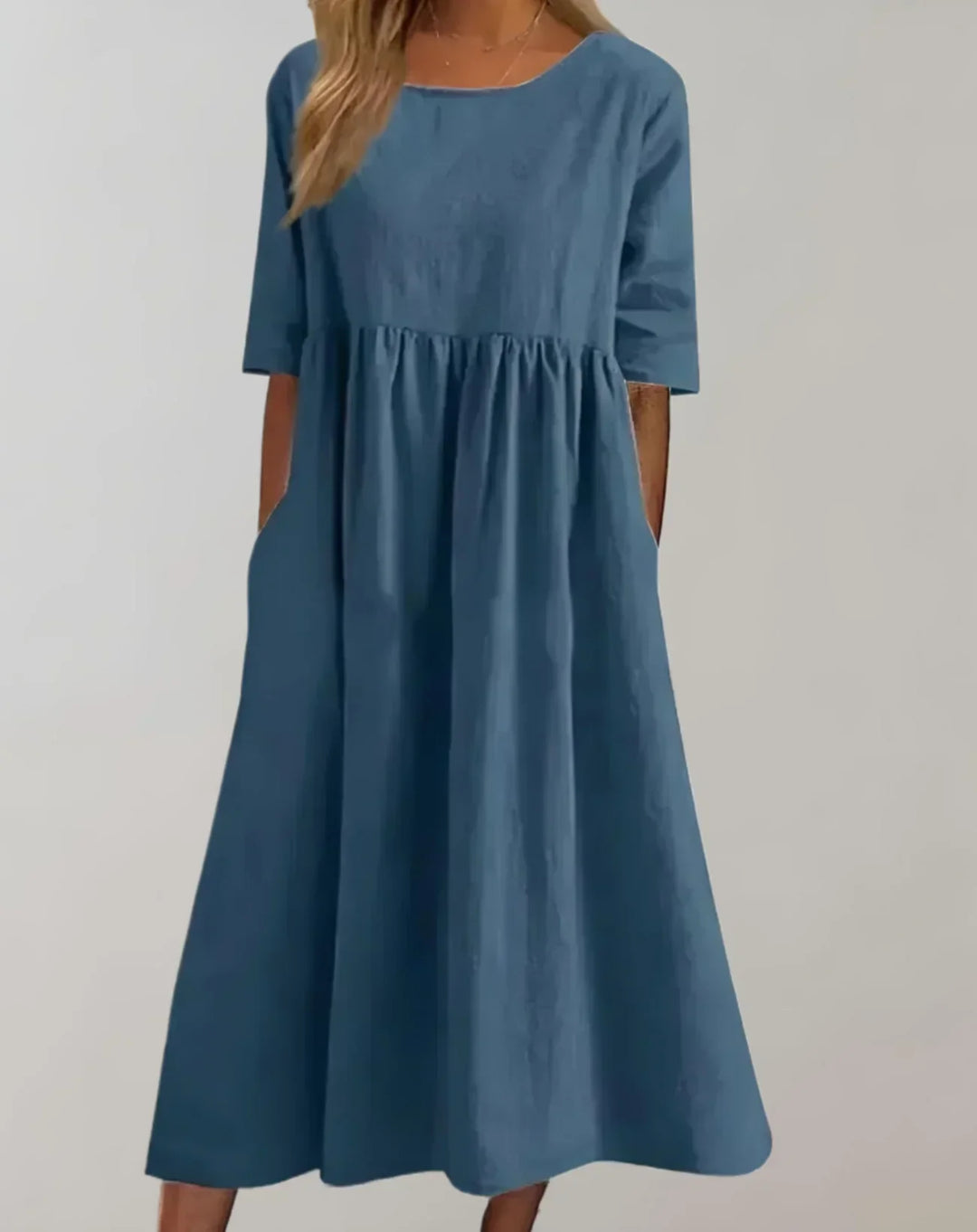 Locker Sitzendes Baumwollkleid – Lunéa