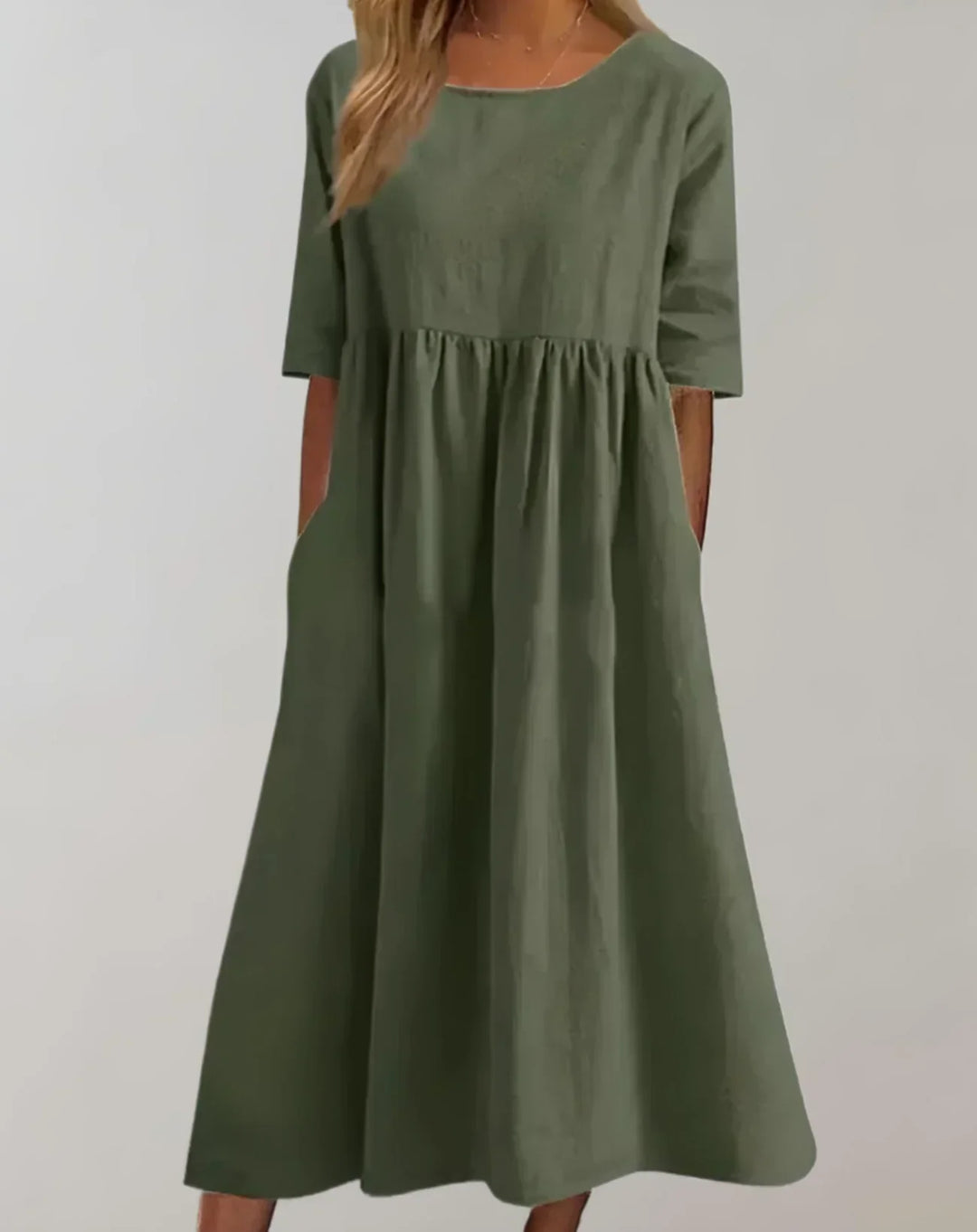 Locker Sitzendes Baumwollkleid – Lunéa