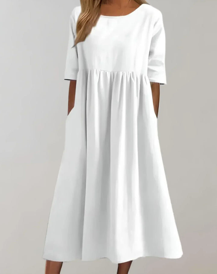 Locker Sitzendes Baumwollkleid – Lunéa