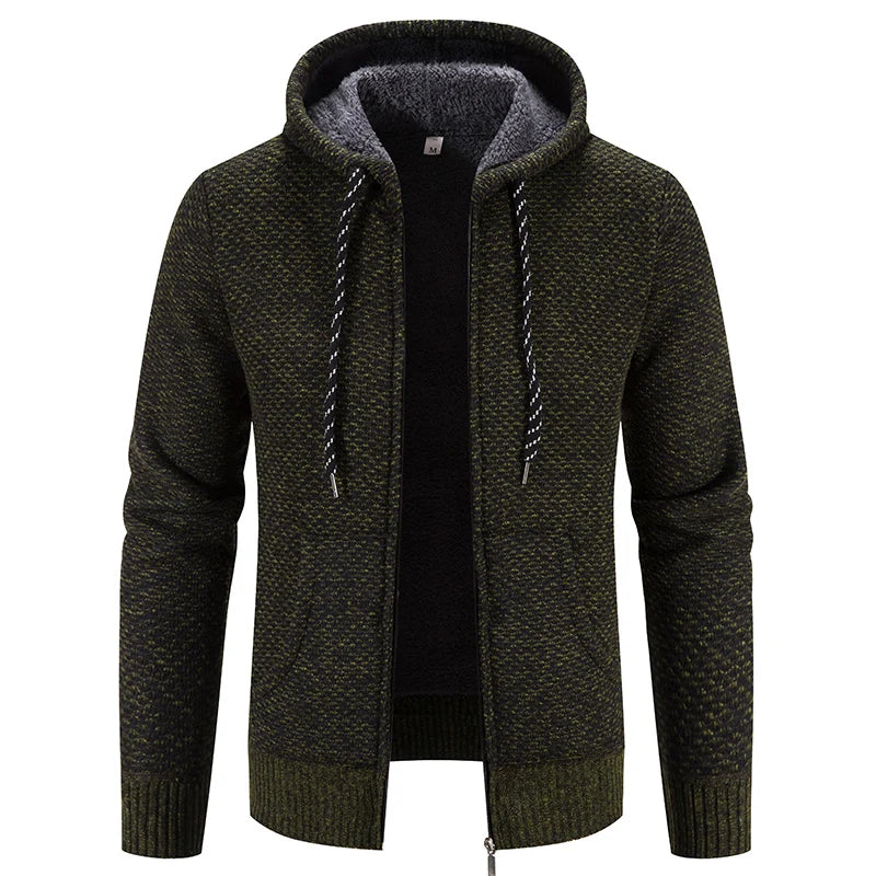 Echoarchiv - Lässige Herbst Strickjacke mit Kapuze für Männer