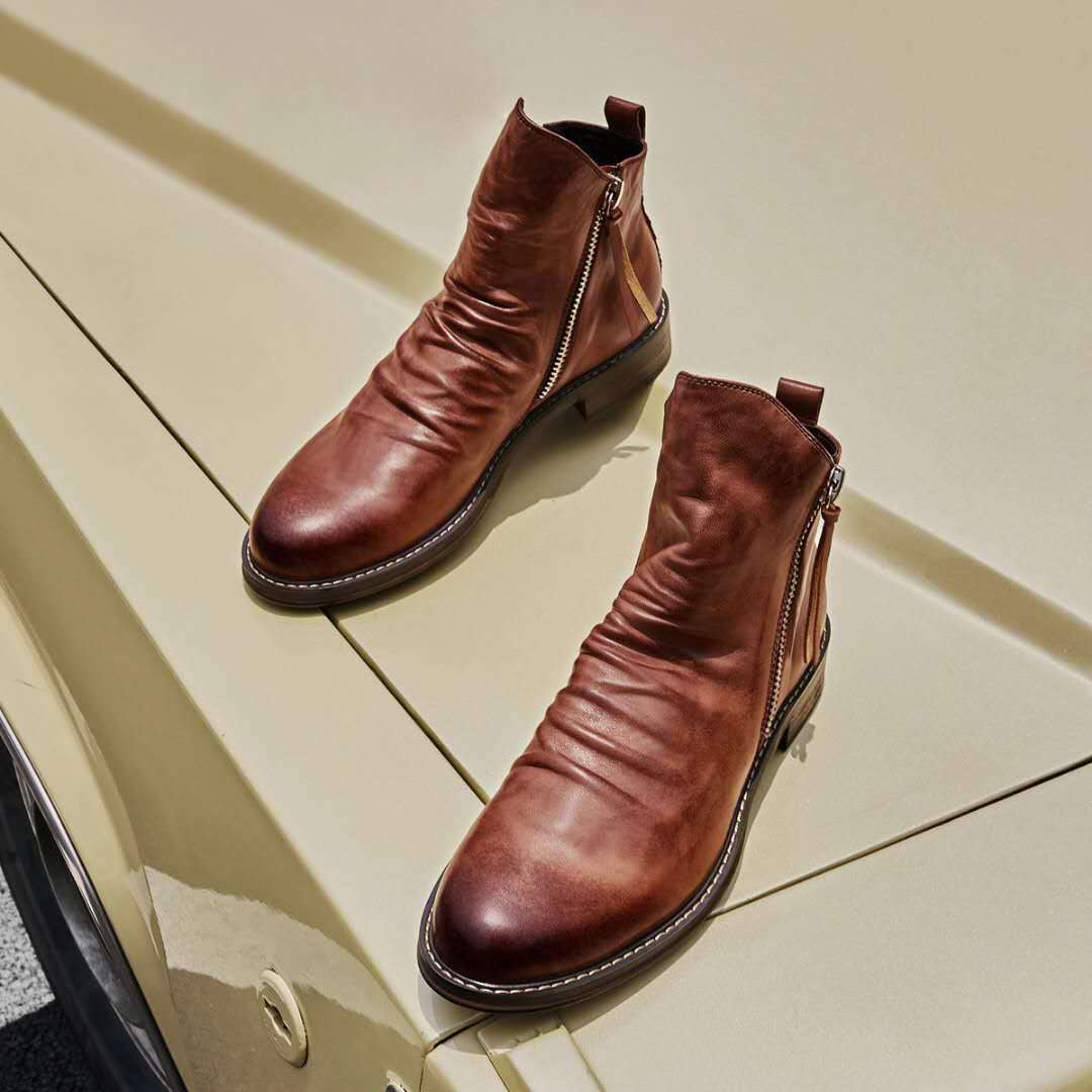 Echoarchiv - Lässige Herbst Stilvolle Stiefel mit Reißverschluss für Männer