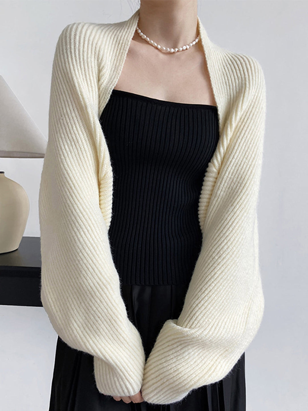 Strick Bolero mit Langen Ärmeln Weich und Modern Perfekt für Layering – Veloura