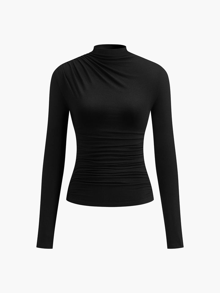 Echoarchiv | Elegantes Ruching Langarmshirt
