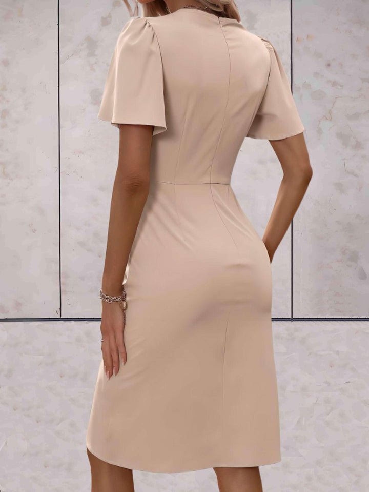 Echoarchiv | Klassisches Wickelkleid Mit Eleganter V-Ausschnitt
