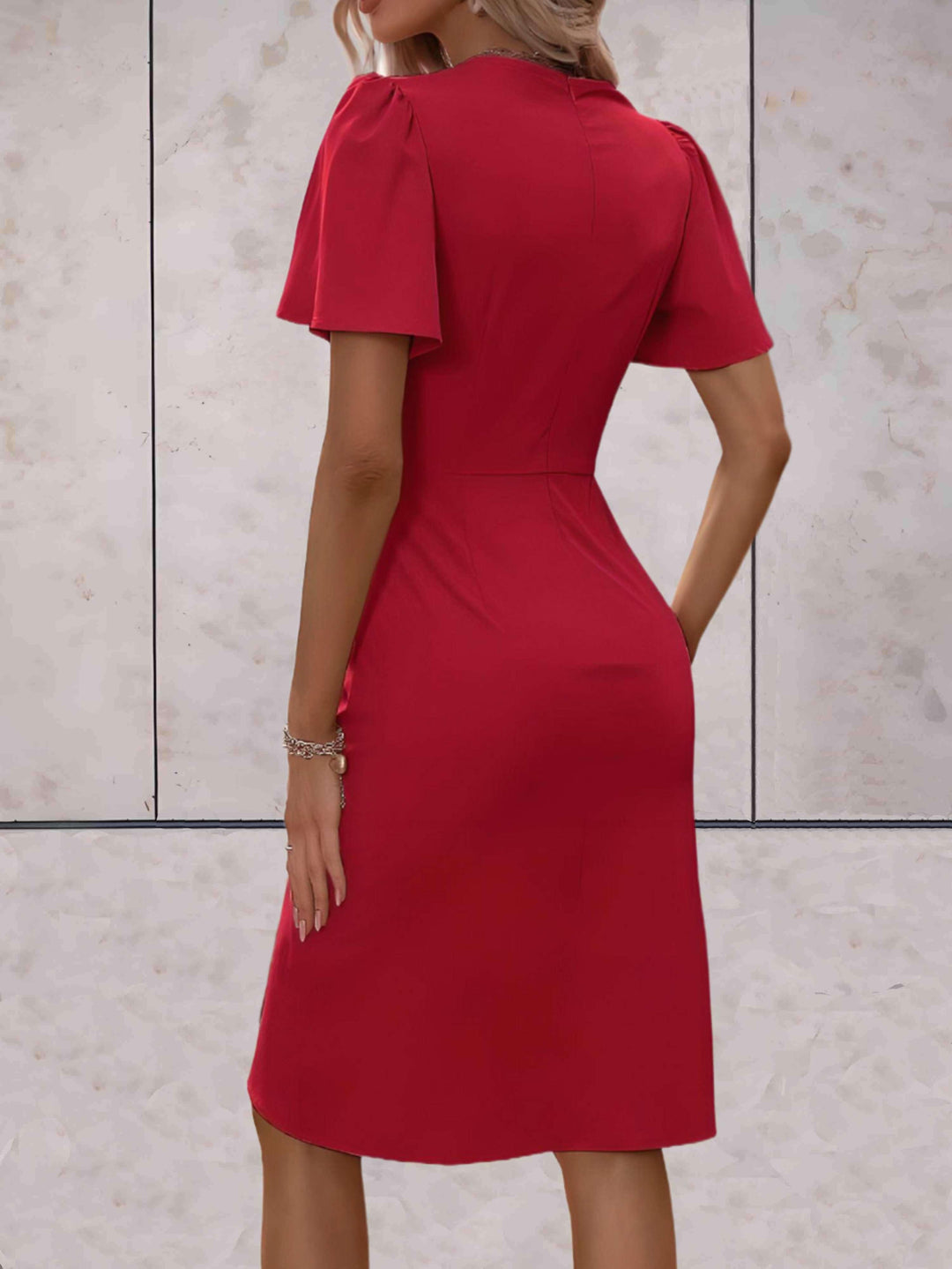 Echoarchiv | Klassisches Wickelkleid Mit Eleganter V-Ausschnitt
