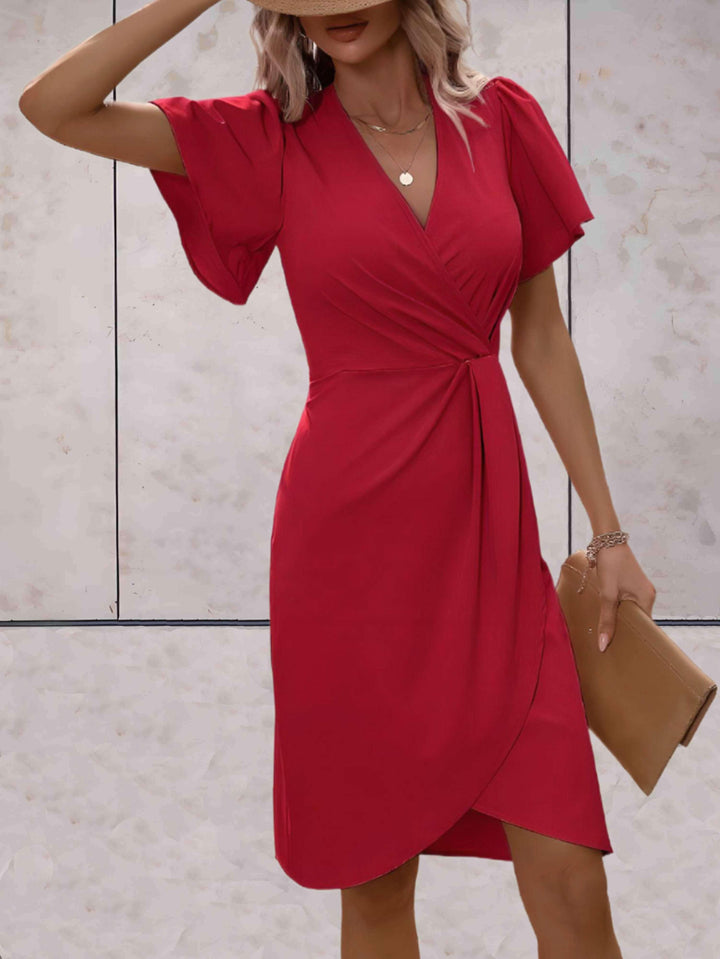 Echoarchiv | Klassisches Wickelkleid Mit Eleganter V-Ausschnitt