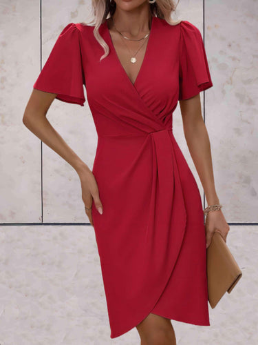 Echoarchiv | Klassisches Wickelkleid Mit Eleganter V-Ausschnitt