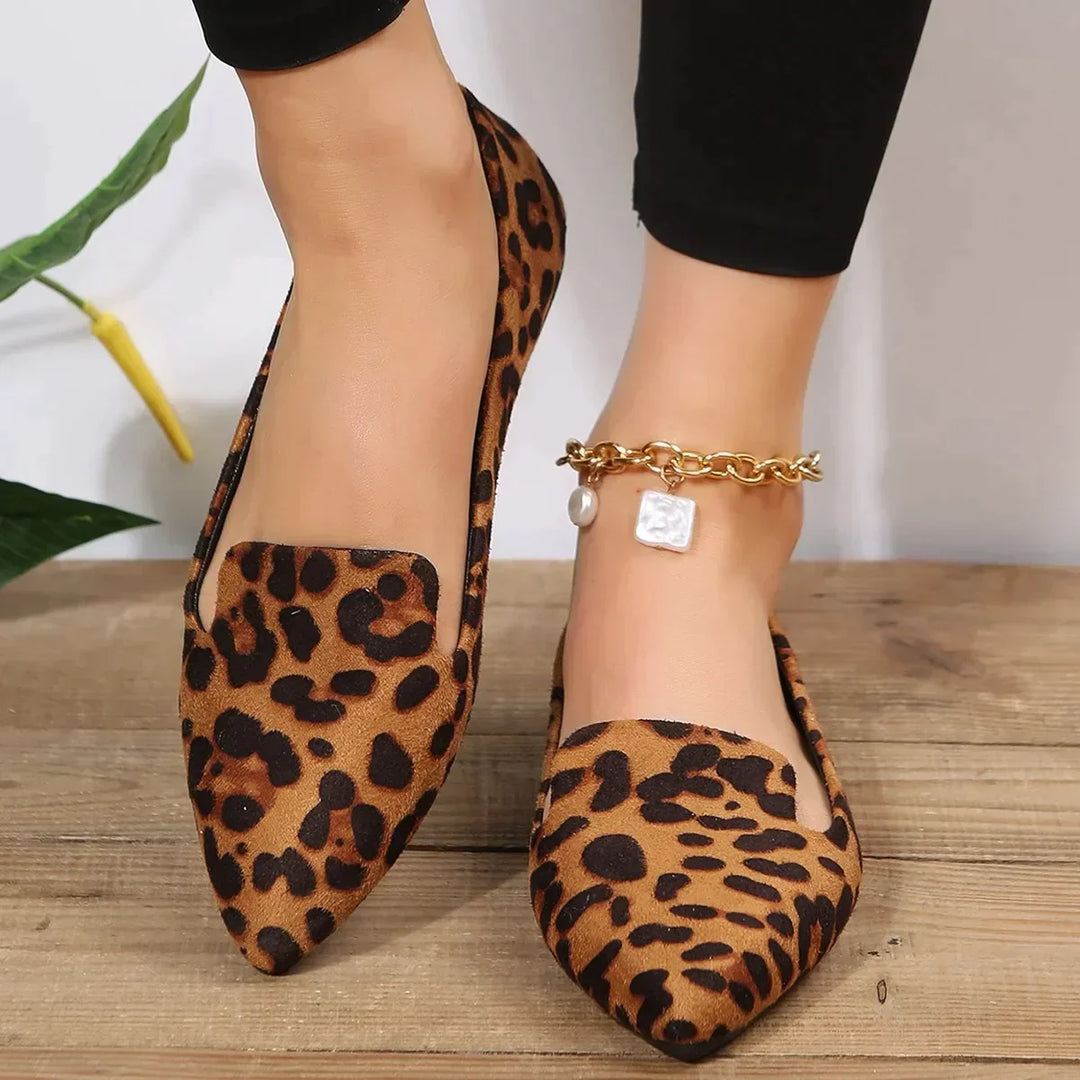 Echoarchiv | Orthopädische Leopard Spitze Zehen Loafers