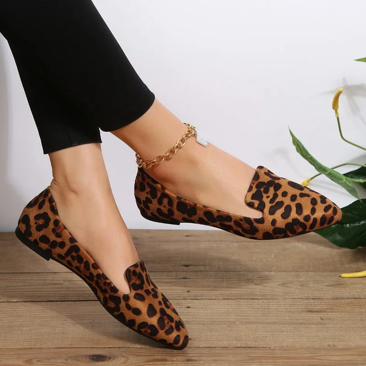 Echoarchiv | Orthopädische Leopard Spitze Zehen Loafers