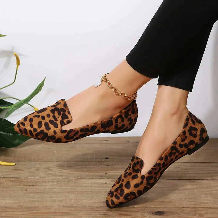 Echoarchiv | Orthopädische Leopard Spitze Zehen Loafers
