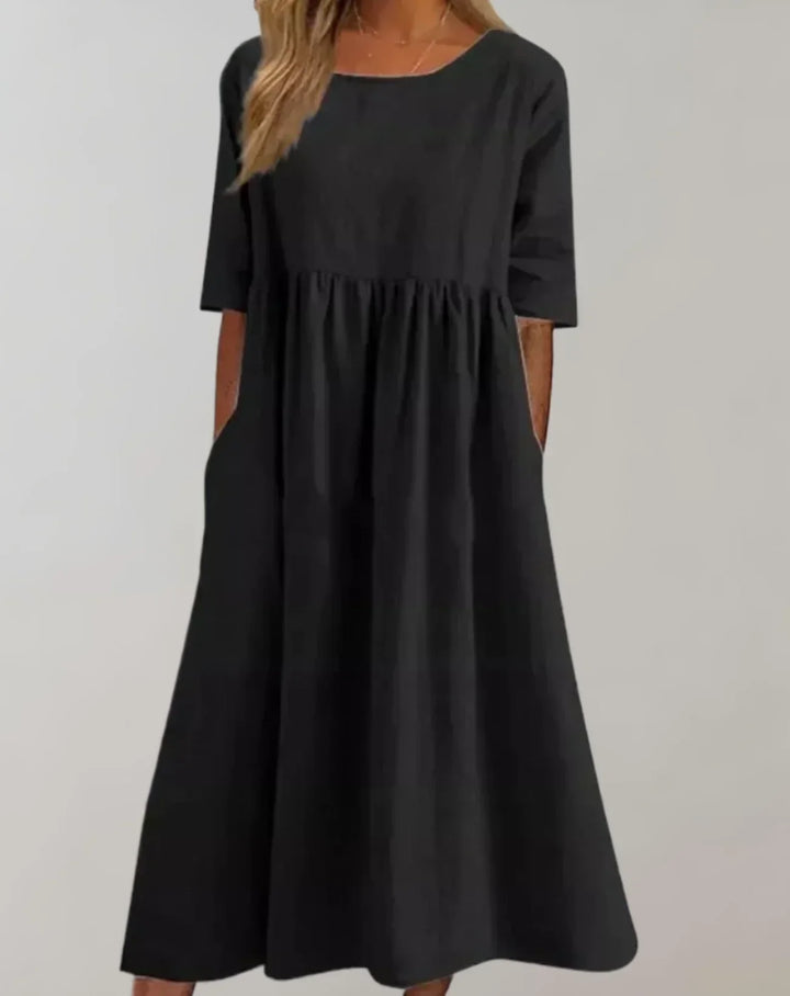 Locker Sitzendes Baumwollkleid – Lunéa
