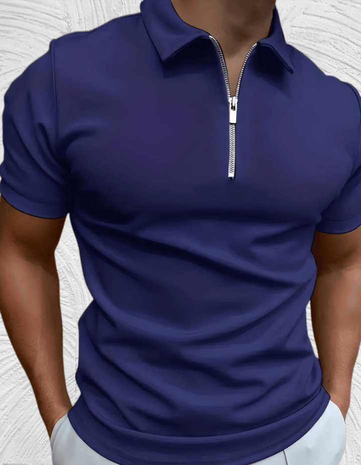 Echoarchiv Gut sitzendes Herren-Poloshirt mit Reißverschluss