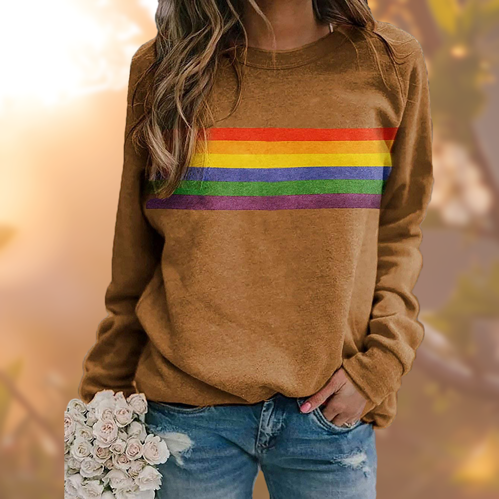 Echoarchiv - Weicher Pullover mit Regenbogenmuster