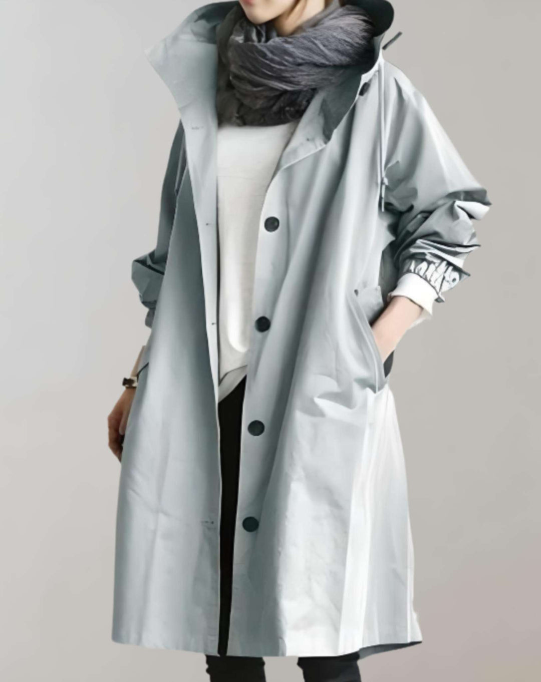 Echoarchiv | Wasserdichter und Warmer Trenchcoat mit Kapuze