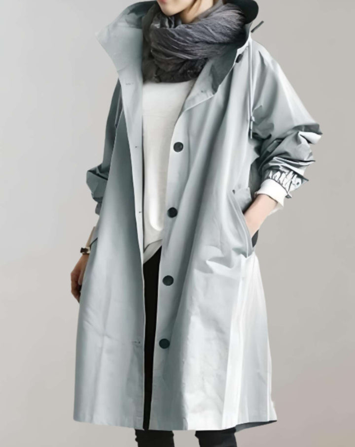 Echoarchiv | Wasserdichter und Warmer Trenchcoat mit Kapuze
