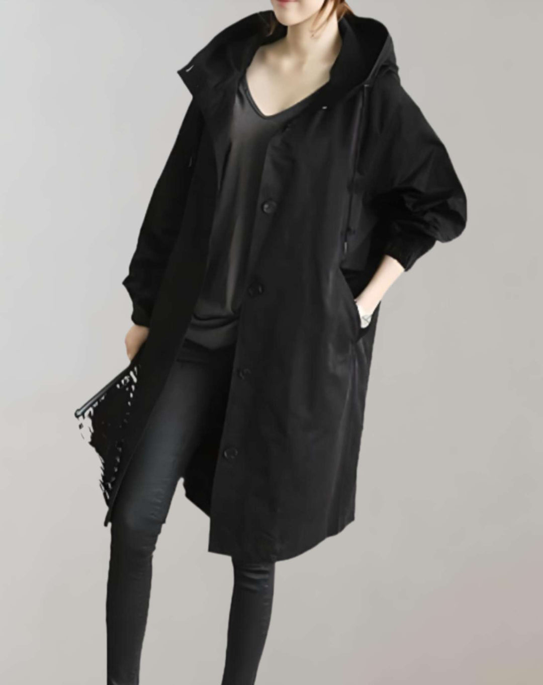 Echoarchiv | Wasserdichter und Warmer Trenchcoat mit Kapuze