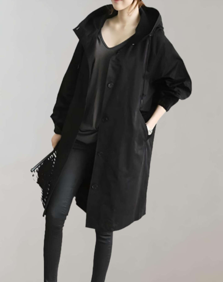 Echoarchiv | Wasserdichter und Warmer Trenchcoat mit Kapuze