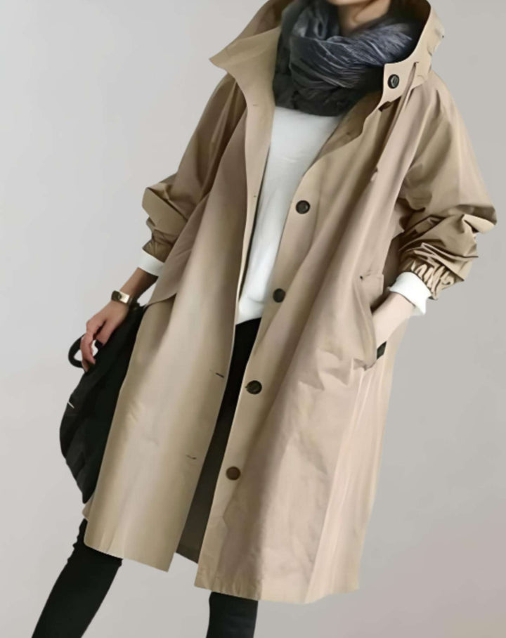 Echoarchiv | Wasserdichter und Warmer Trenchcoat mit Kapuze