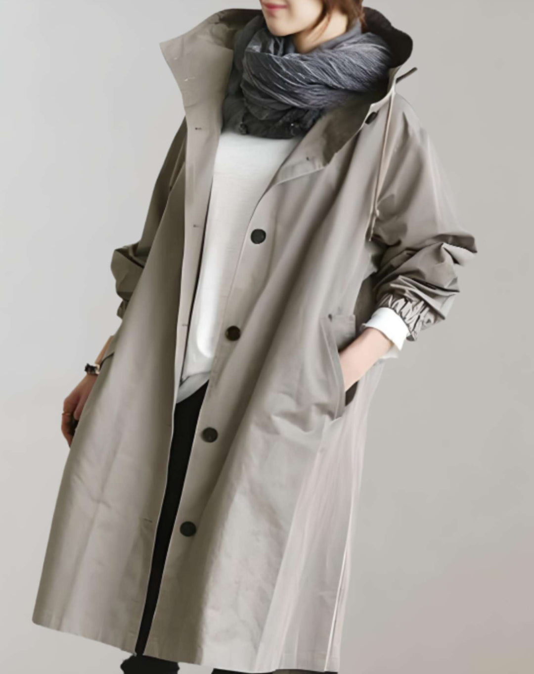 Echoarchiv | Wasserdichter und Warmer Trenchcoat mit Kapuze