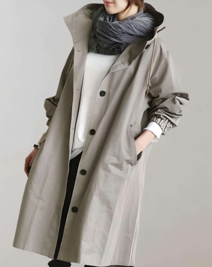 Echoarchiv | Wasserdichter und Warmer Trenchcoat mit Kapuze