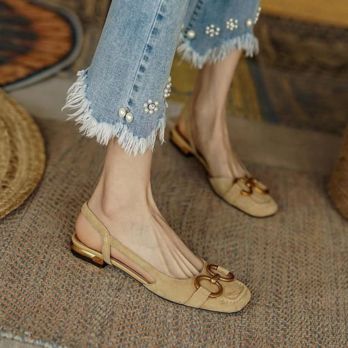 Echoarchiv | Schuhe Frauen Flach Offener Rücken Sommerschuhe