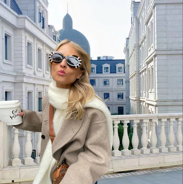 Echoarchiv | Courtney Trendige Oversize-Jacke mit Knopfverschluss