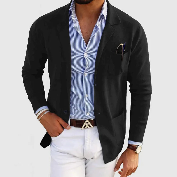 Echoarchiv Herren Blazer mit Reverskragen und Fronttaschen