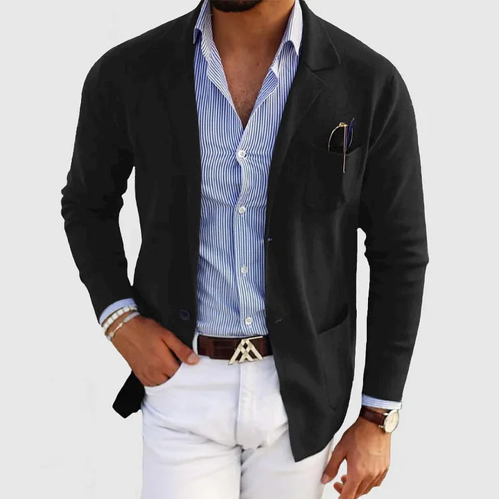 Echoarchiv Herren Blazer mit Reverskragen und Fronttaschen