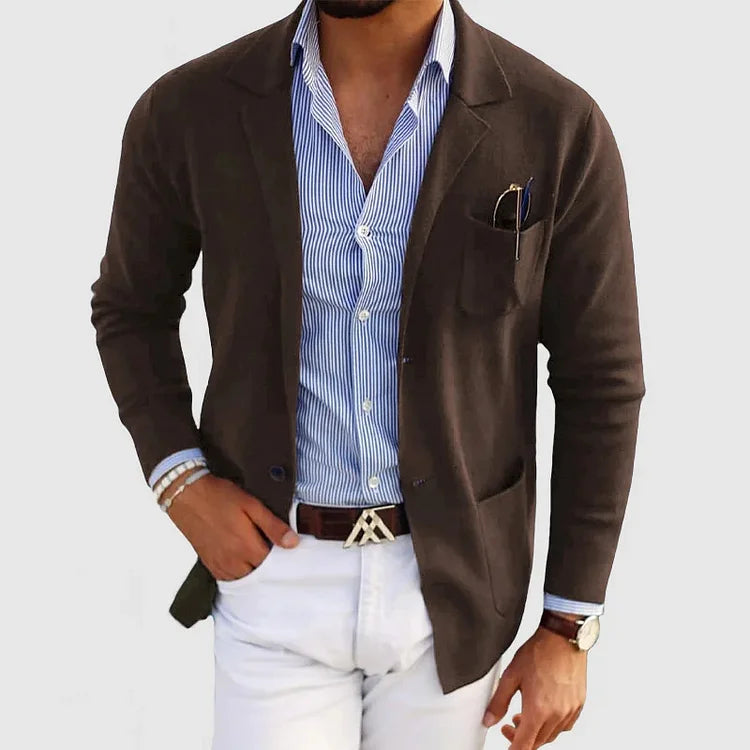 Echoarchiv Herren Blazer mit Reverskragen und Fronttaschen