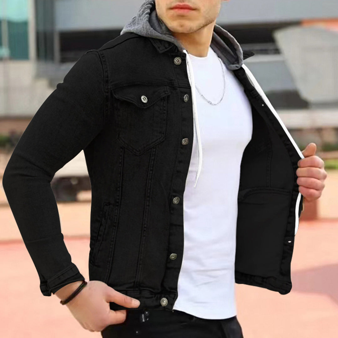Denim-Shirt mit Kapuze