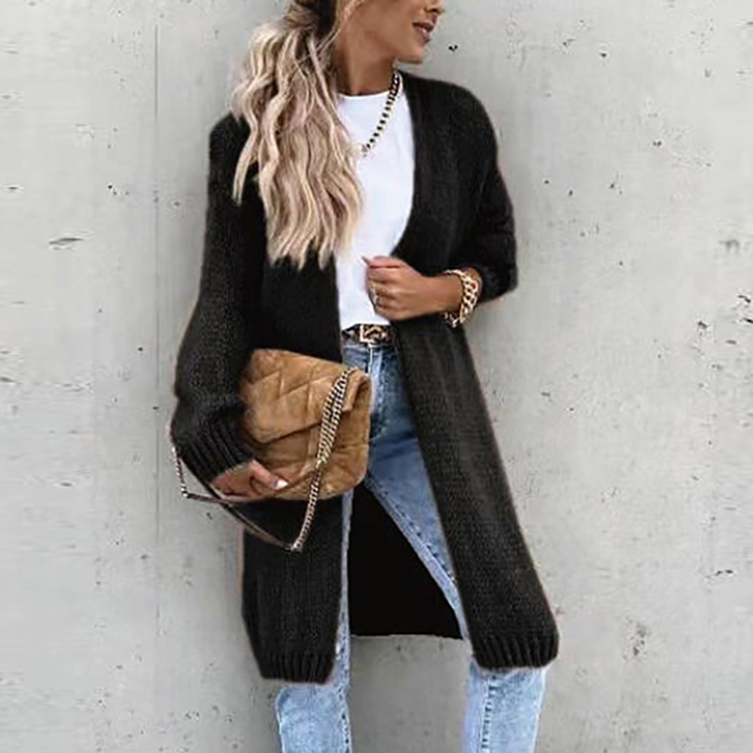 Zeitloses Langarm-Cardigan für Damen – Veloura