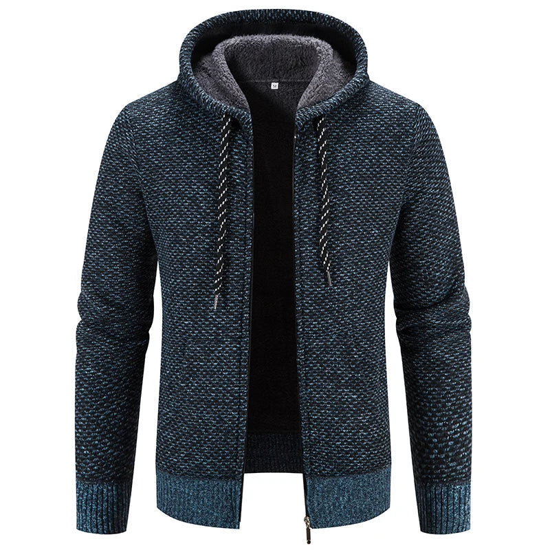 Echoarchiv - Lässige Herbst Strickjacke mit Kapuze für Männer