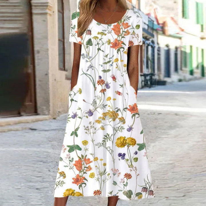 Echoarchiv | Florales Kleid mit Bauchabdeckung