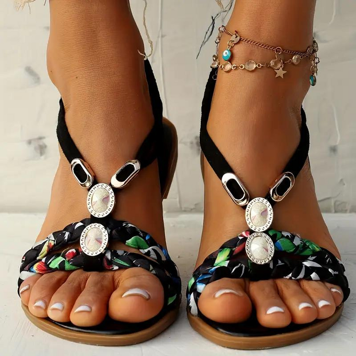 Echoarchiv | Sandalen Slip On Elastische Riemen Flache Sandalen Sommerschuhe