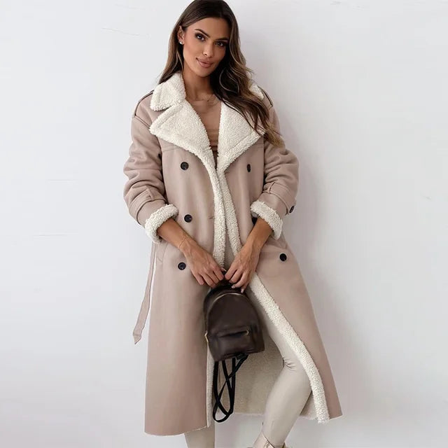 Echoarchiv | Lammfelljacke - stilvolle lange Damen Winterjacke