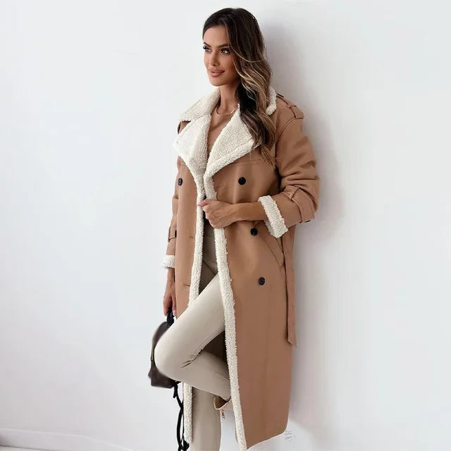 Echoarchiv | Lammfelljacke - stilvolle lange Damen Winterjacke
