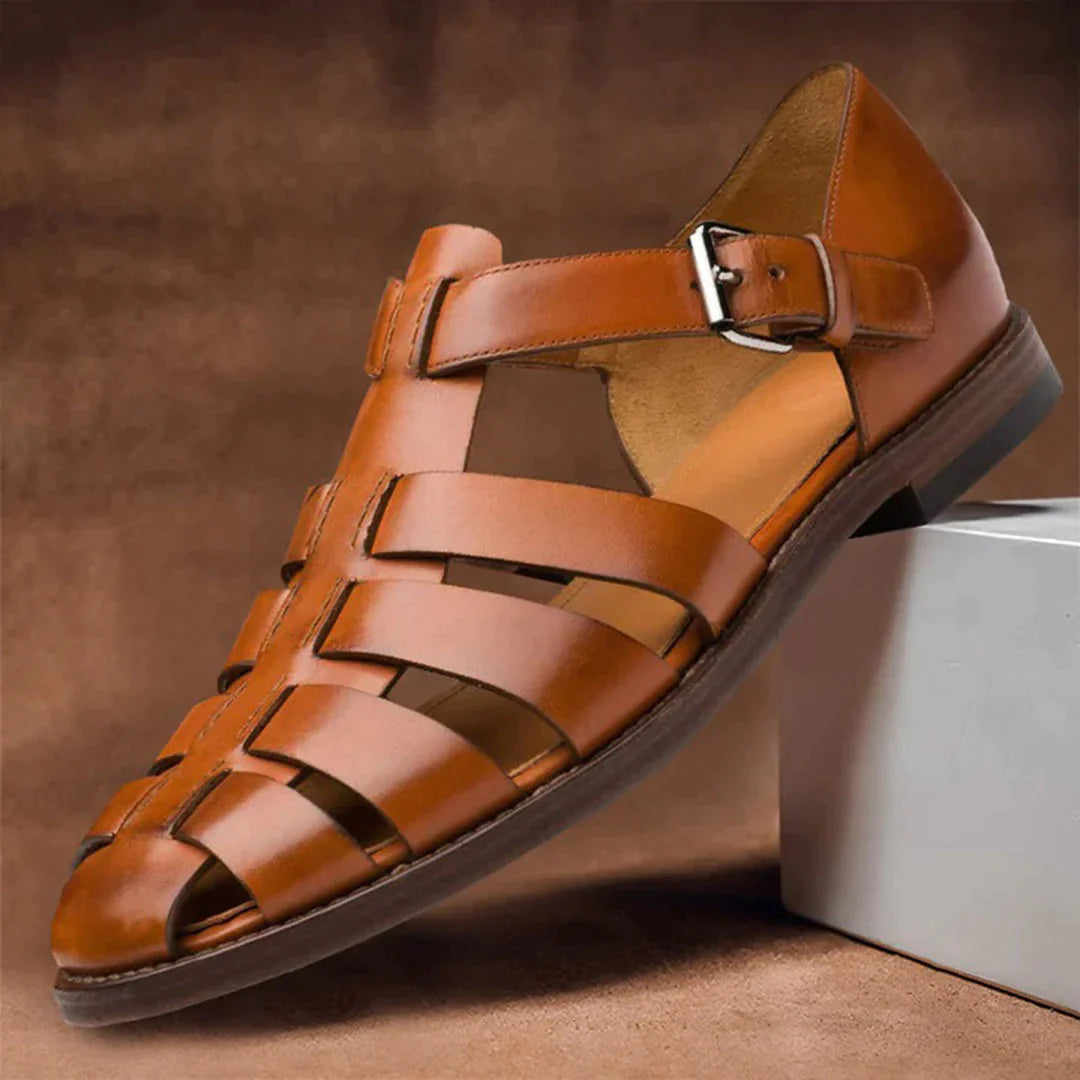 Sommersandalen aus Leder für Männer – Salvero