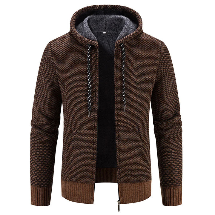 Echoarchiv - Lässige Herbst Strickjacke mit Kapuze für Männer