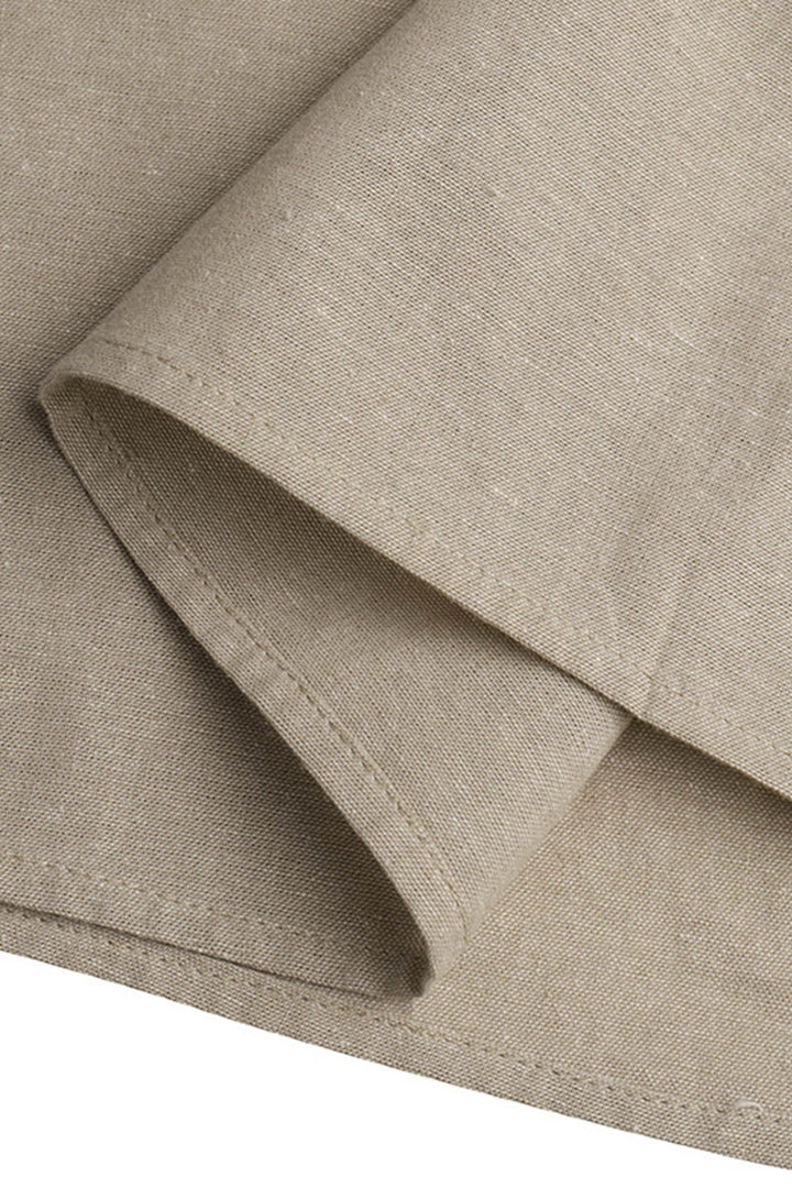 Echoarchiv | Knopf Unten Baumwoll Strandkleid