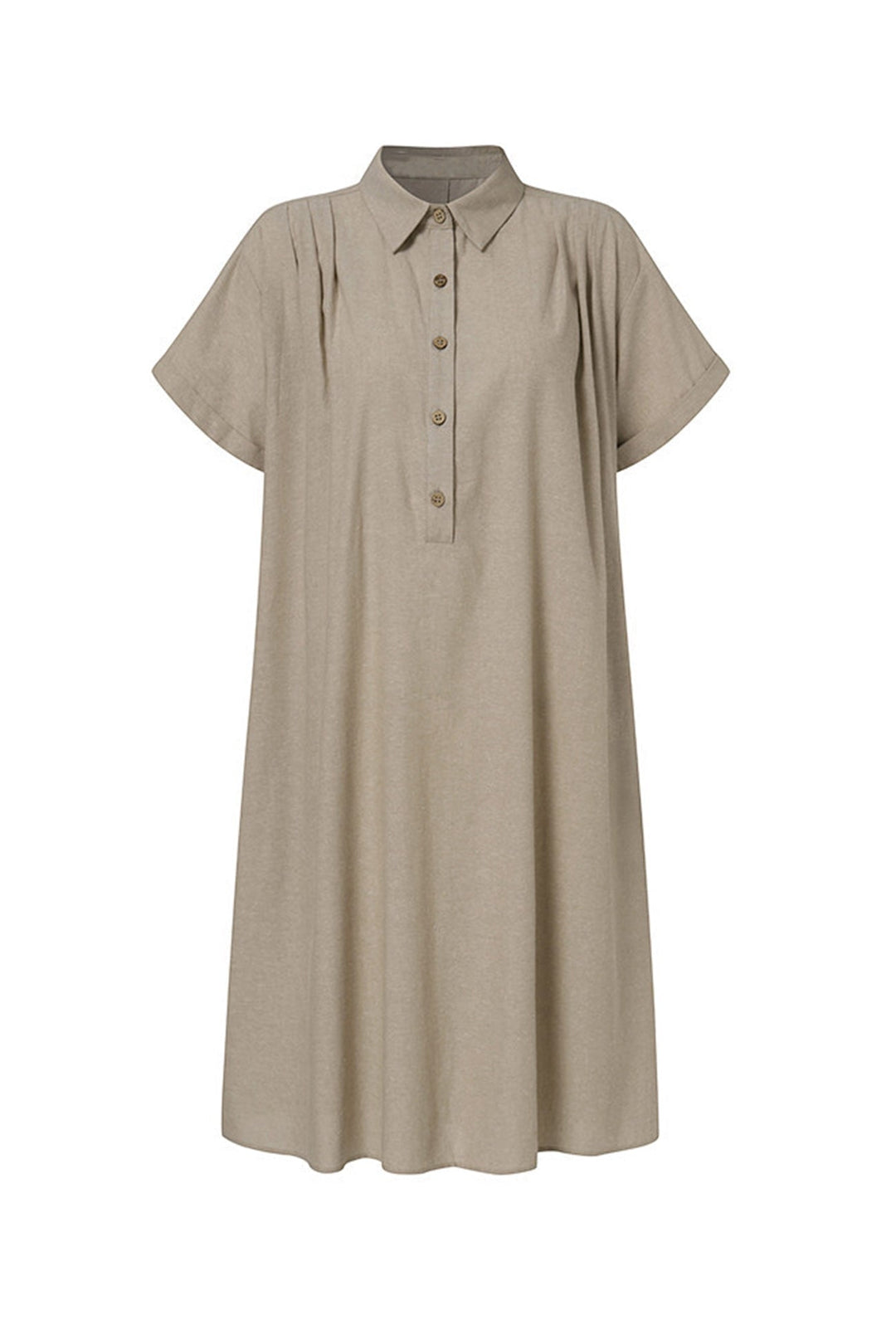 Echoarchiv | Knopf Unten Baumwoll Strandkleid
