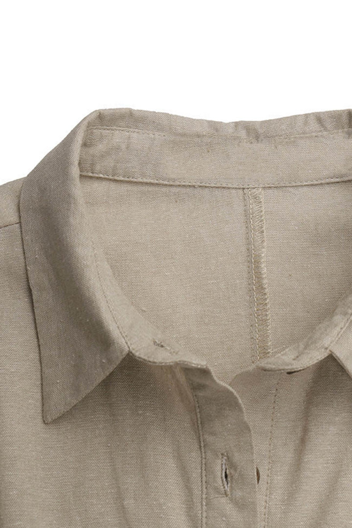 Echoarchiv | Knopf Unten Baumwoll Strandkleid
